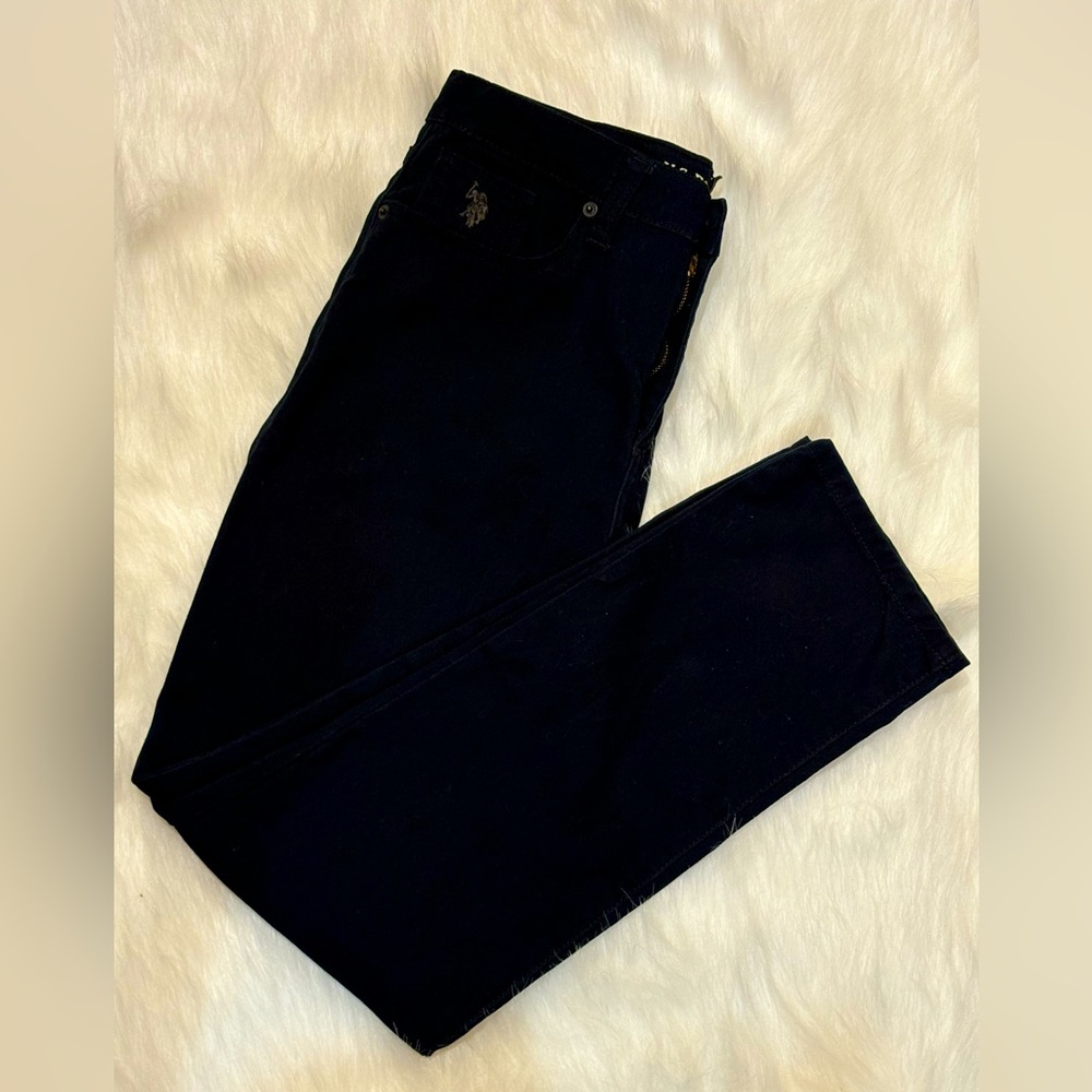 US Polo Association black jeans, kids size 18, like new.